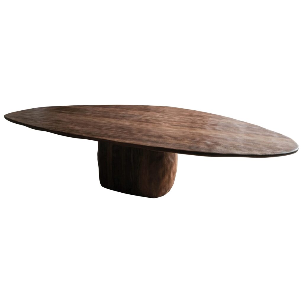 Vintage Wood Dining Table by Atelier Benoit Viaene 1