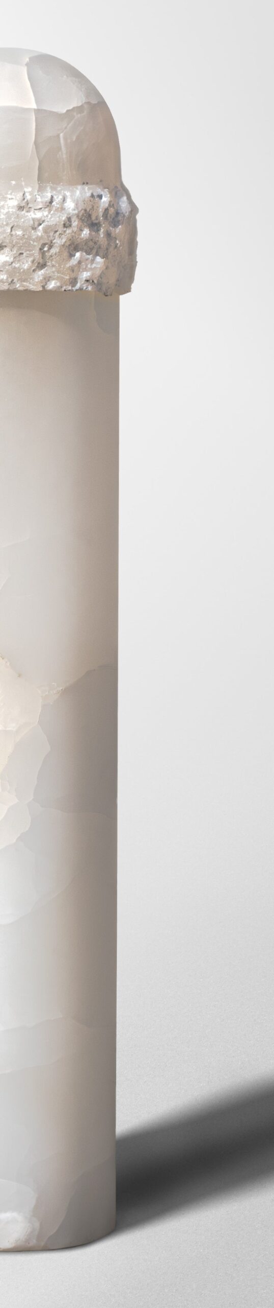 White Onyx Monolith Sculpted Floor Lamp by Paul Matter 5