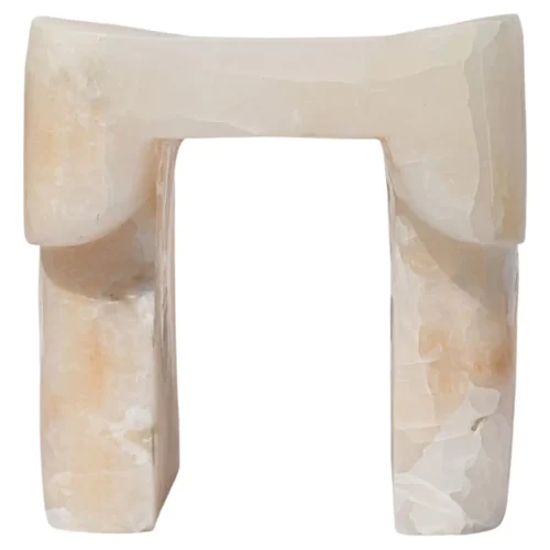 White Onyx Stool by Henry Wilson 1