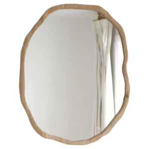 Large Light Varnish Ondulation Mirror by Alice Lahana Studio
