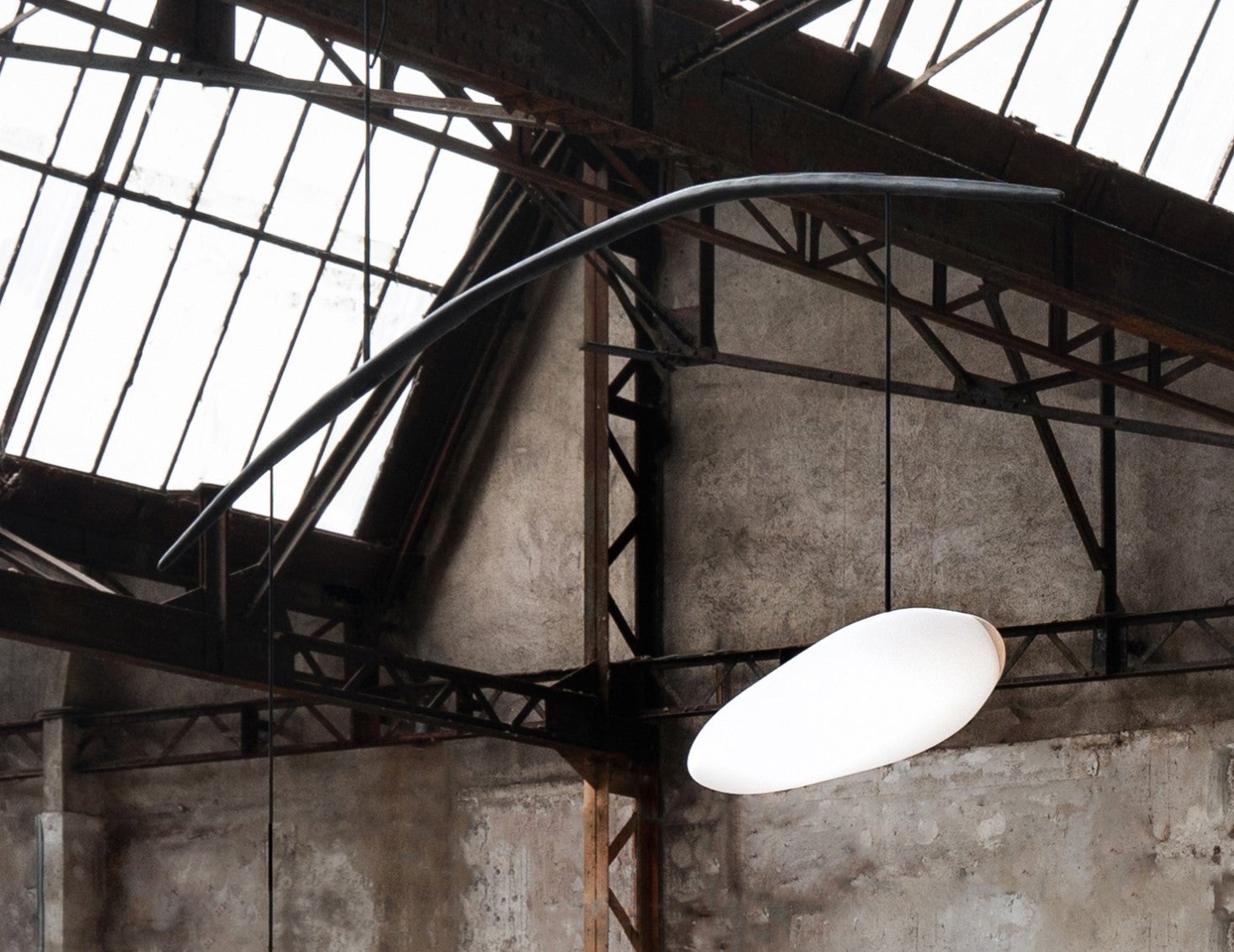 Unique Black Carved Forms Floating Organic Shapes Suspension by Jerome Pereira 5
