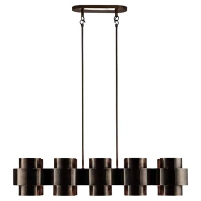Dark Aged Brass Plus Ten Chandelier by Paul Matter