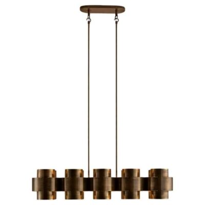 Aged Brass Plus Ten Chandelier by Paul Matter