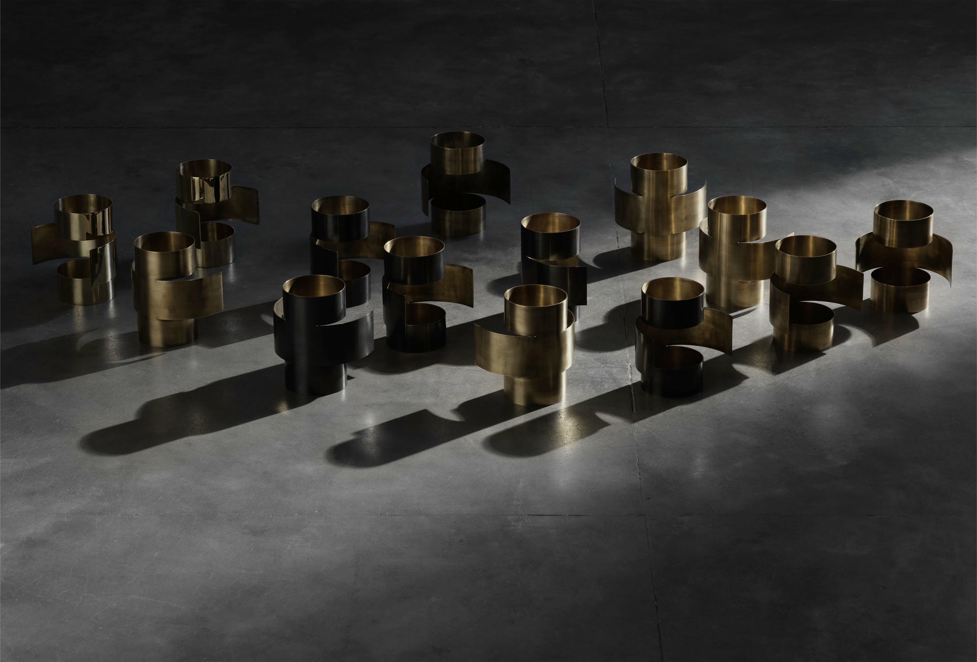Aged Brass Plus Ten Chandelier by Paul Matter 7