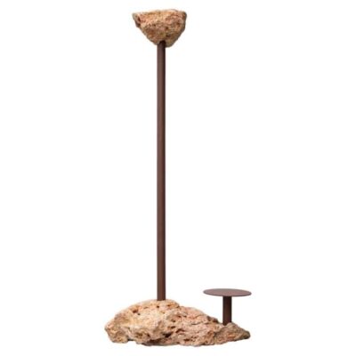 Meulière Stone Solar Floor Lamp by Frédéric Saulou