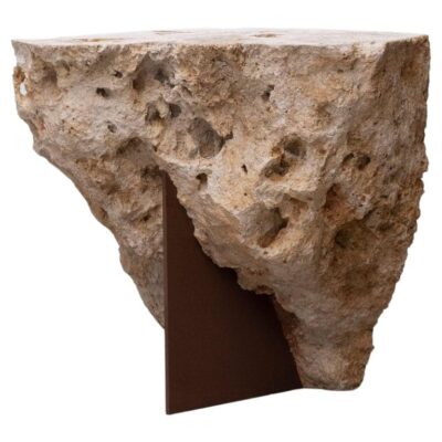 Meulière Stone Side Table by Frédéric Saulou
