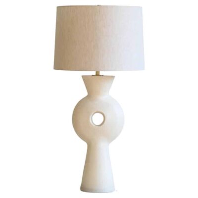 White Linus Table Lamp by Danny Kaplan Studio