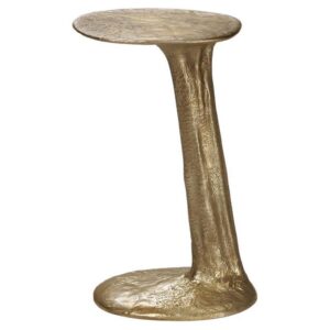 Natural Cast Brass Lava Small Side Table by Atelier V&F