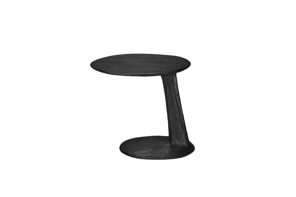 Black Cast Brass Lava Large Side Table by Atelier V&F 1