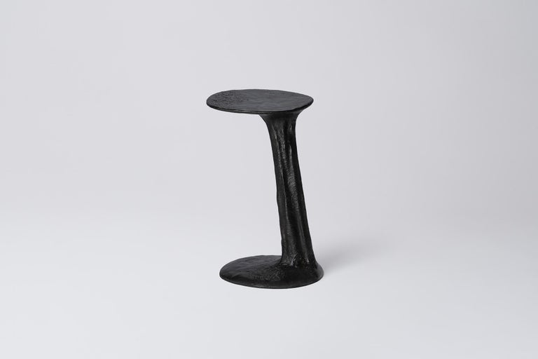 Black Cast Brass Lava Small Side Table by Atelier VF 5