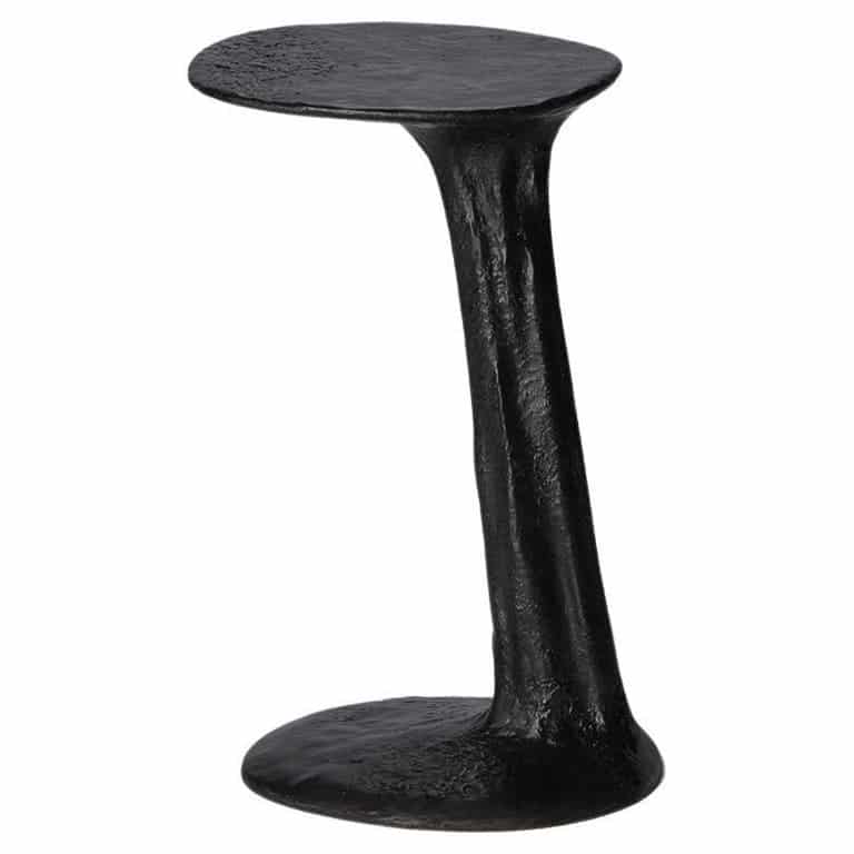 Black Cast Brass Lava Small Side Table by Atelier VF 6