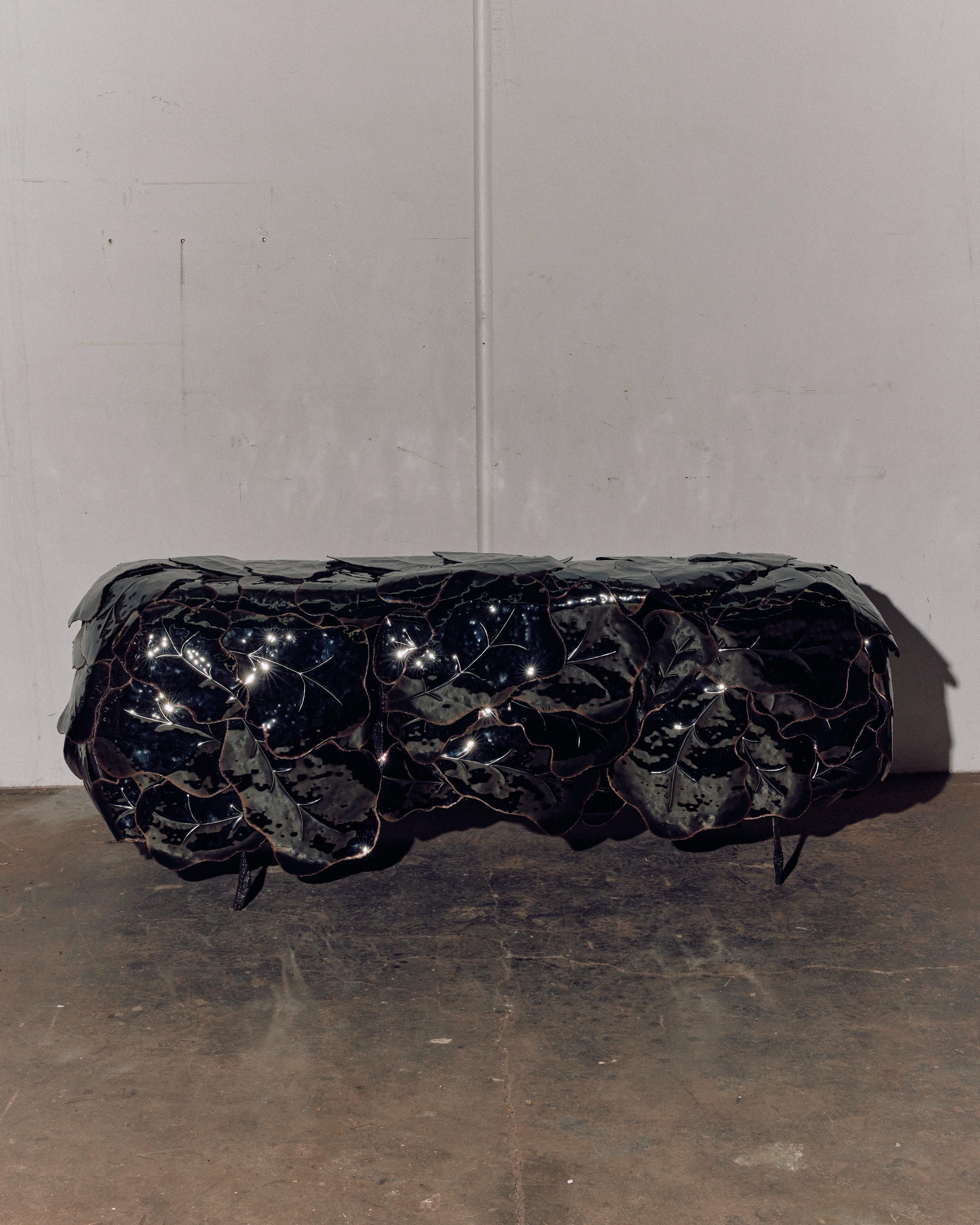 Black Irregular Stainless Steel Post Modern Sideboard By Michael Gittings 2