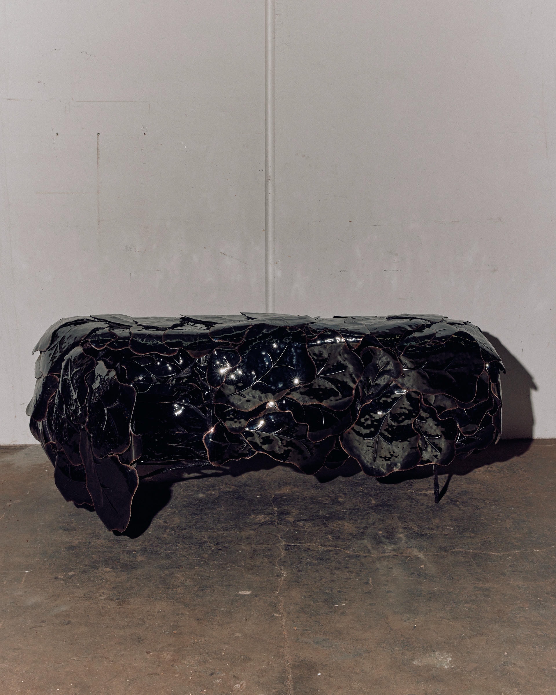 Black Irregular Stainless Steel Post Modern Sideboard By Michael Gittings 3