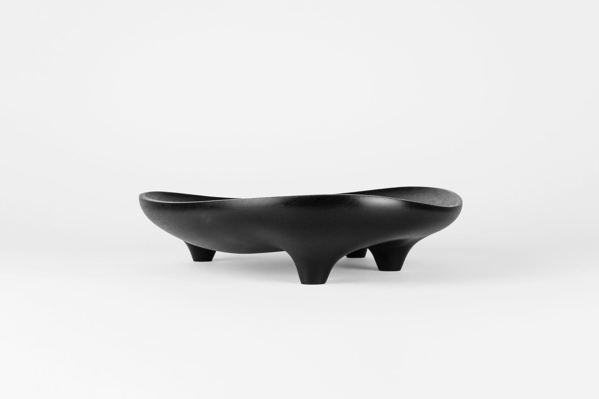 Carved and Ebonized Walnut Table Tray Signed by Maxime Goleo 5