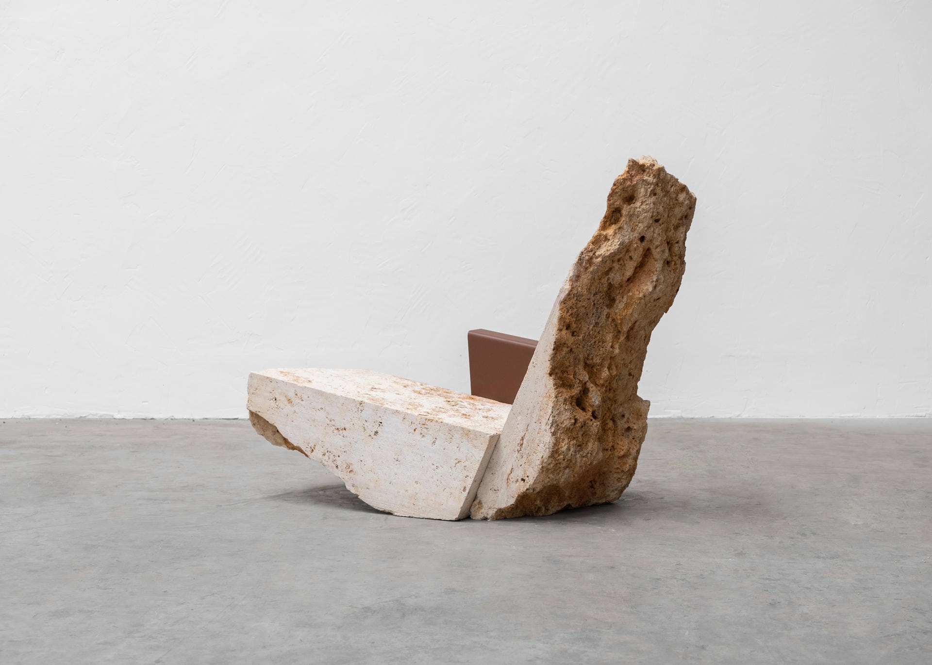 Contemporary Powder coated Steel Stone Lounge Chair by Frederic Saulou 11