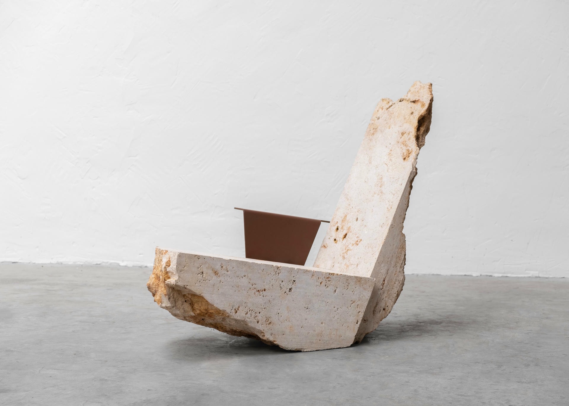 Contemporary Powder coated Steel Stone Lounge Chair by Frederic Saulou 12