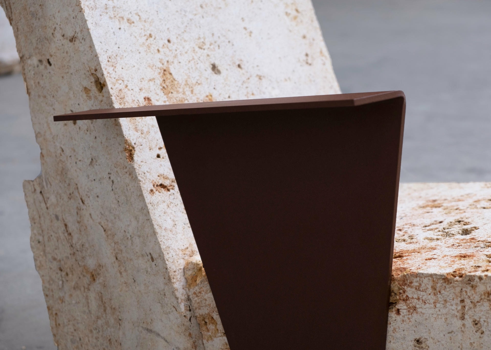 Contemporary Powder coated Steel Stone Lounge Chair by Frederic Saulou 4