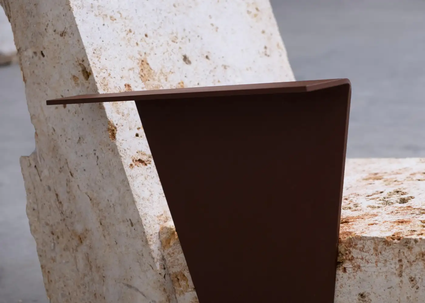 Contemporary Powder coated Steel Stone Lounge Chair by Frédéric Saulou 4
