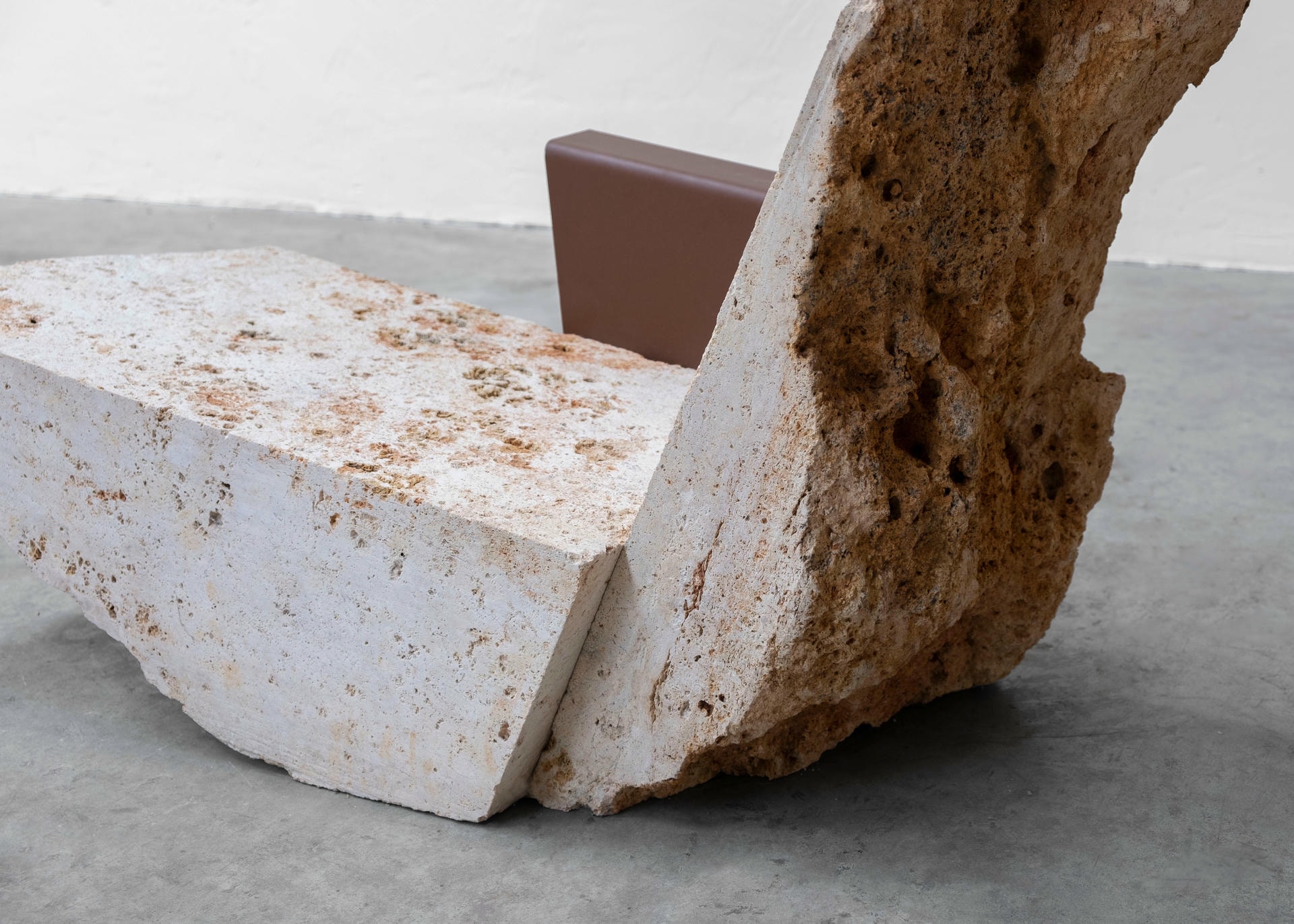 Contemporary Powder coated Steel Stone Lounge Chair by Frederic Saulou 5