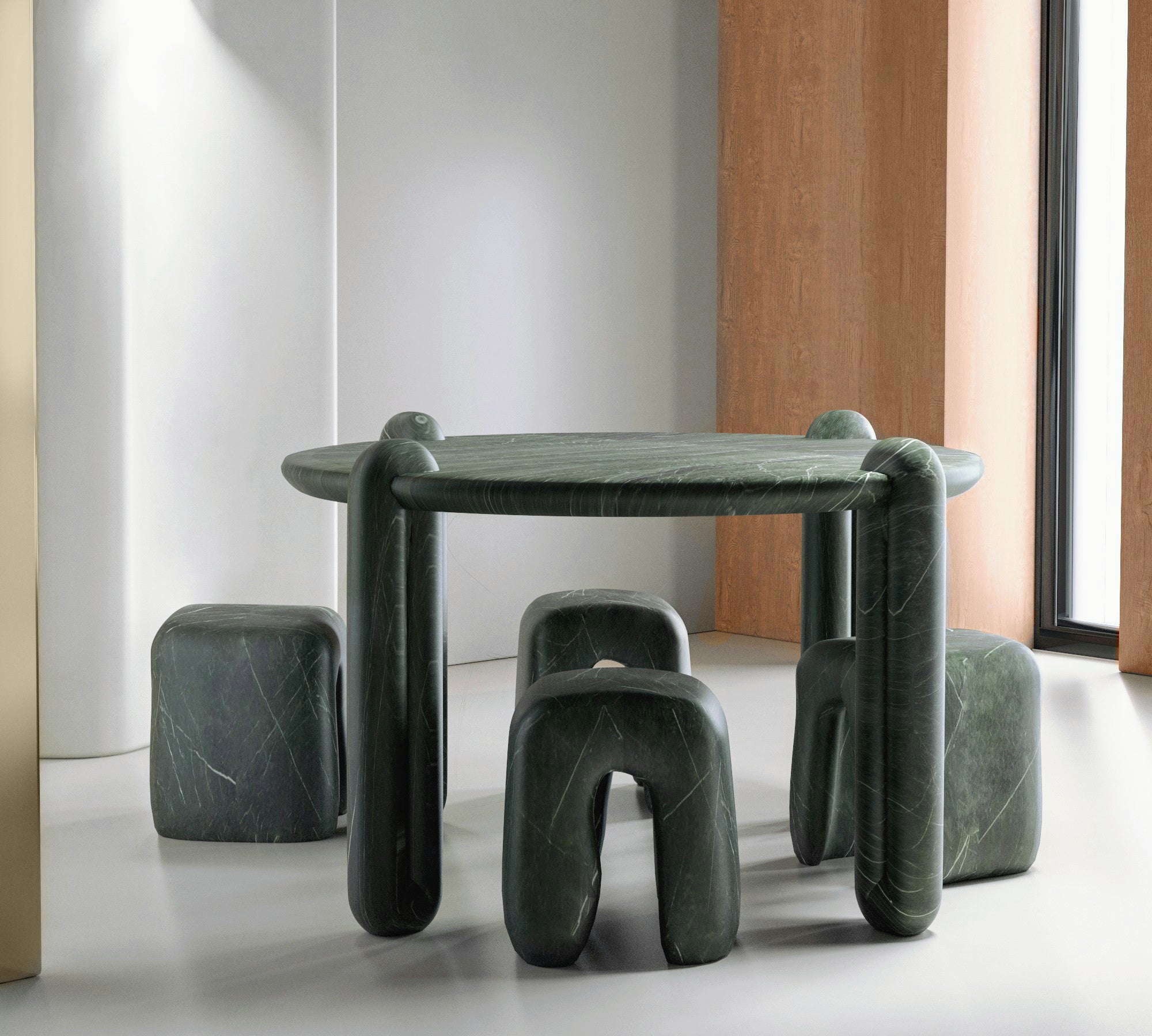 Enigma Marble Dining Table by Alter Ego Studio Post Modern Design 3