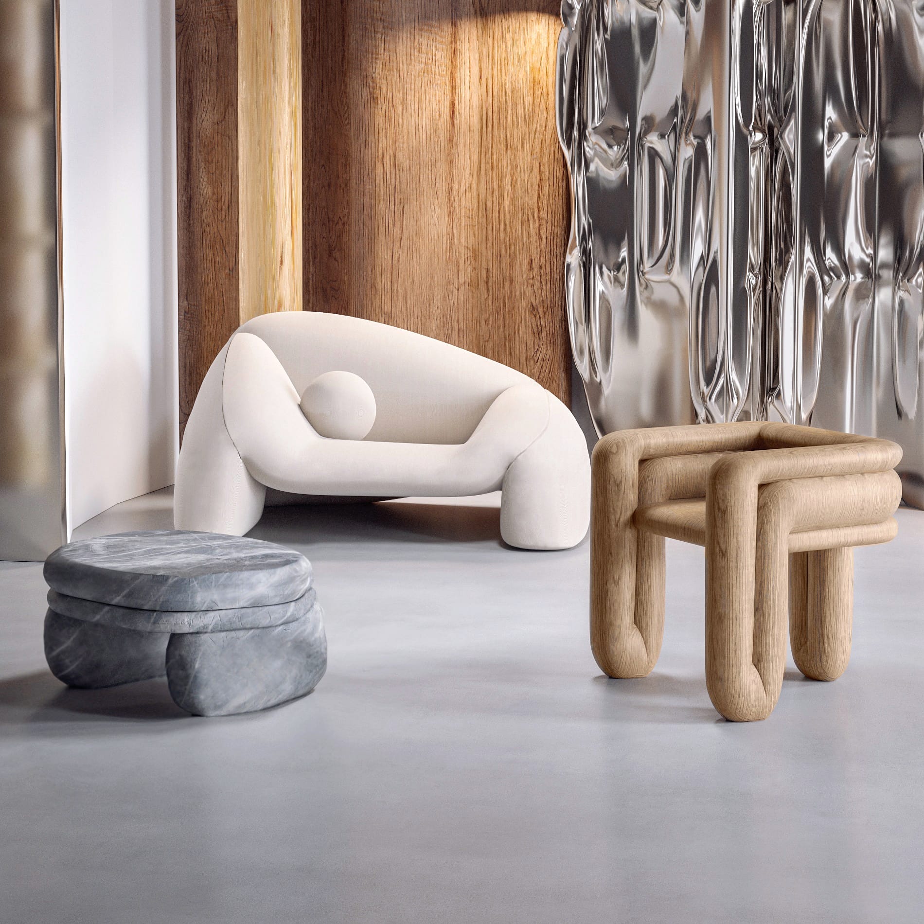 Enigma Wood Accent Chair by Alter Ego Studio 3