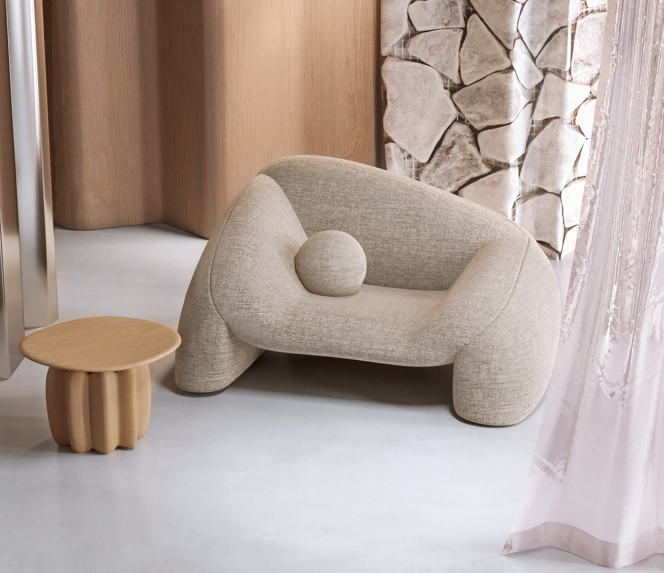 High Bolero Marble Accent Table by Alter Ego Studio 3