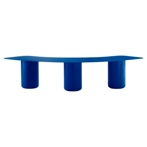 Large Vivid Blue Curved Bench by Coco Flip 1