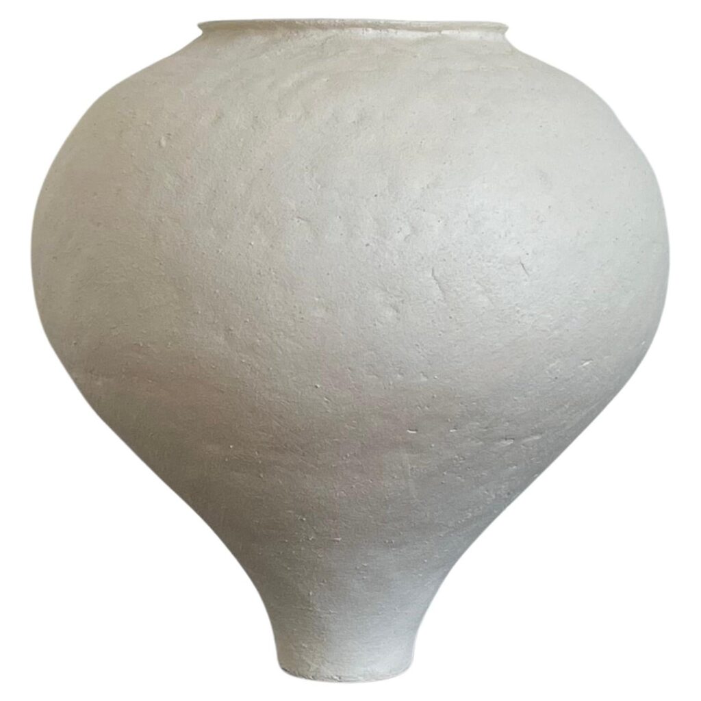 M Ceramic Vase in White Matte by Mathilde Martin 1