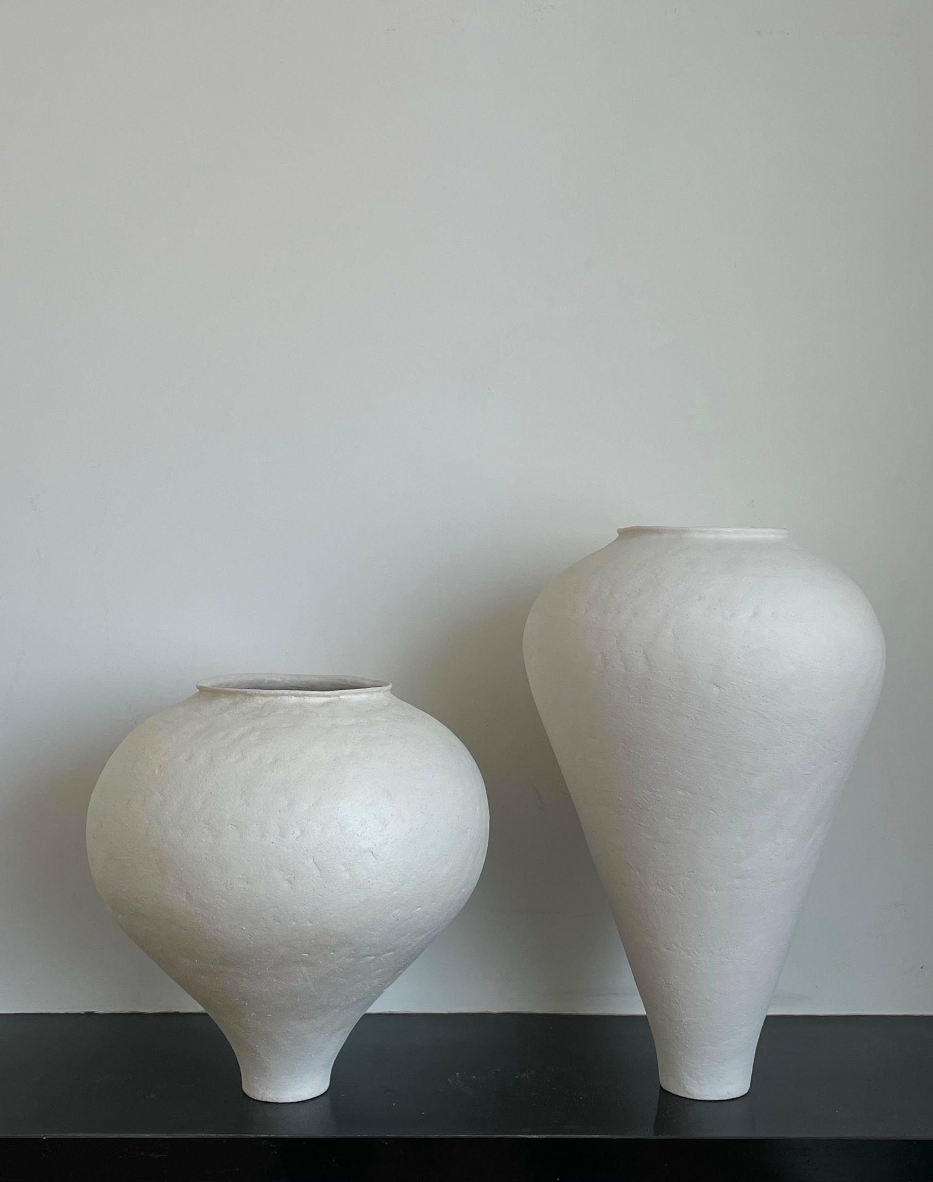 M Ceramic Vase in White Matte by Mathilde Martin 4