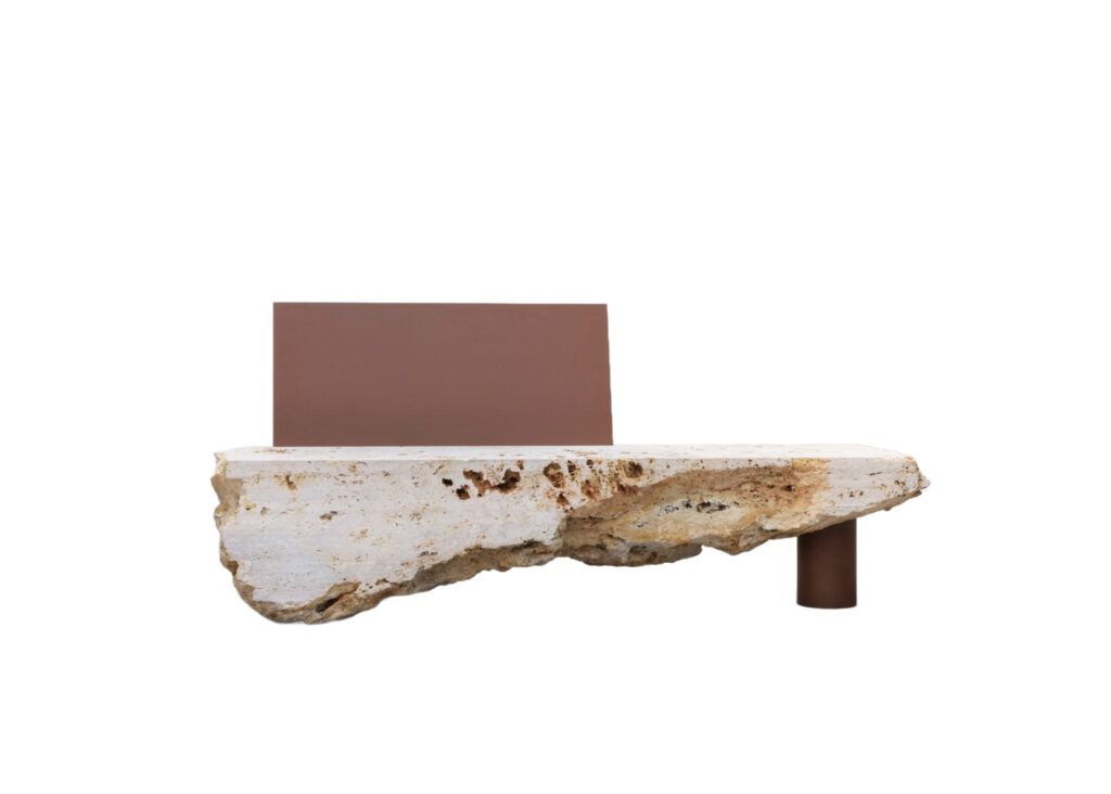 Meulière Stone Bench by Frédéric Saulou 1