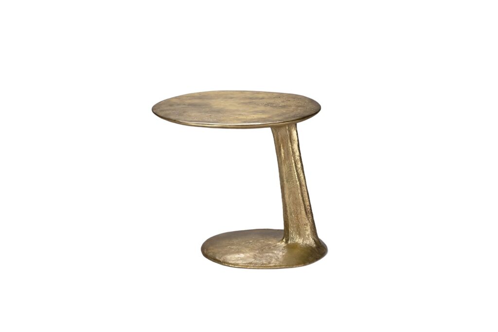 Natural Cast Brass Lava Large Side Table by Atelier V&F 1