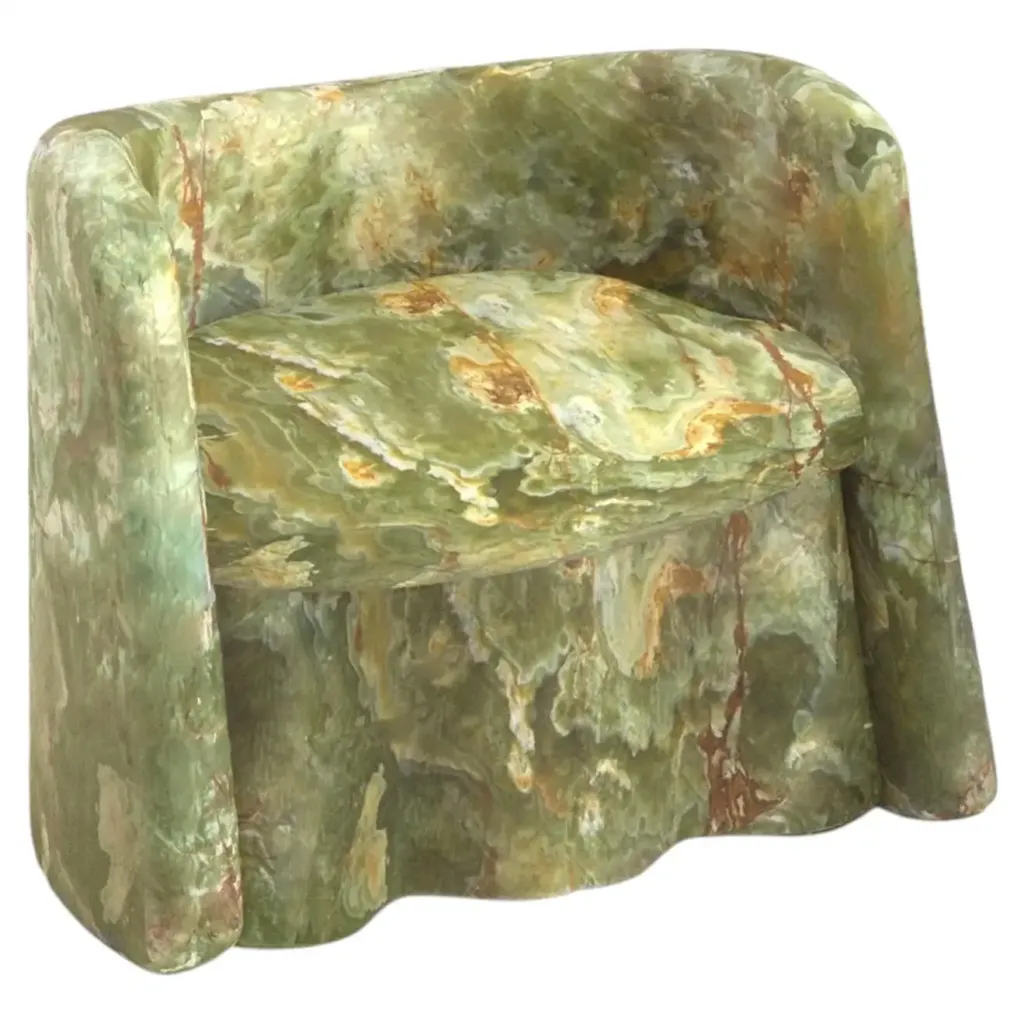 Plisse Marble Accent Chair by Alter Ego Studio 1