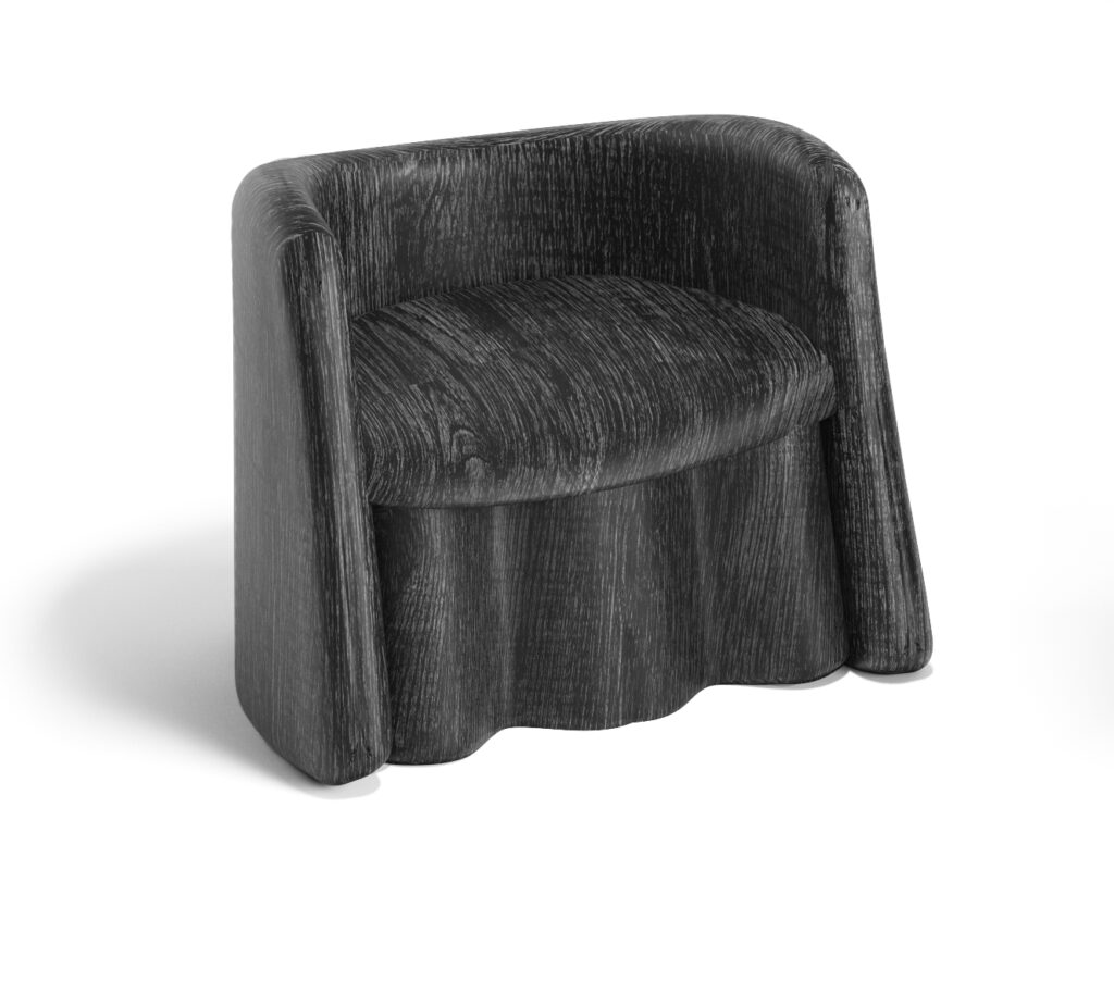 Plisse Oak Accent Chair by Alter Ego Studio 1