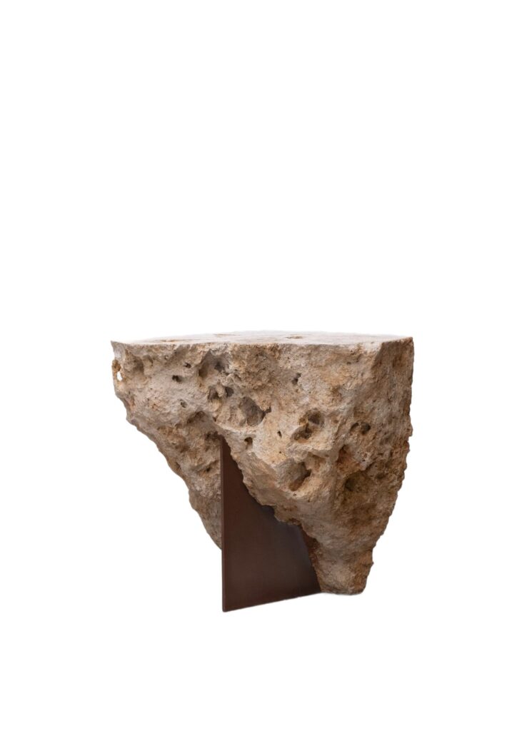 Rough Natural Stone Side Table by Frédéric Saulou 1