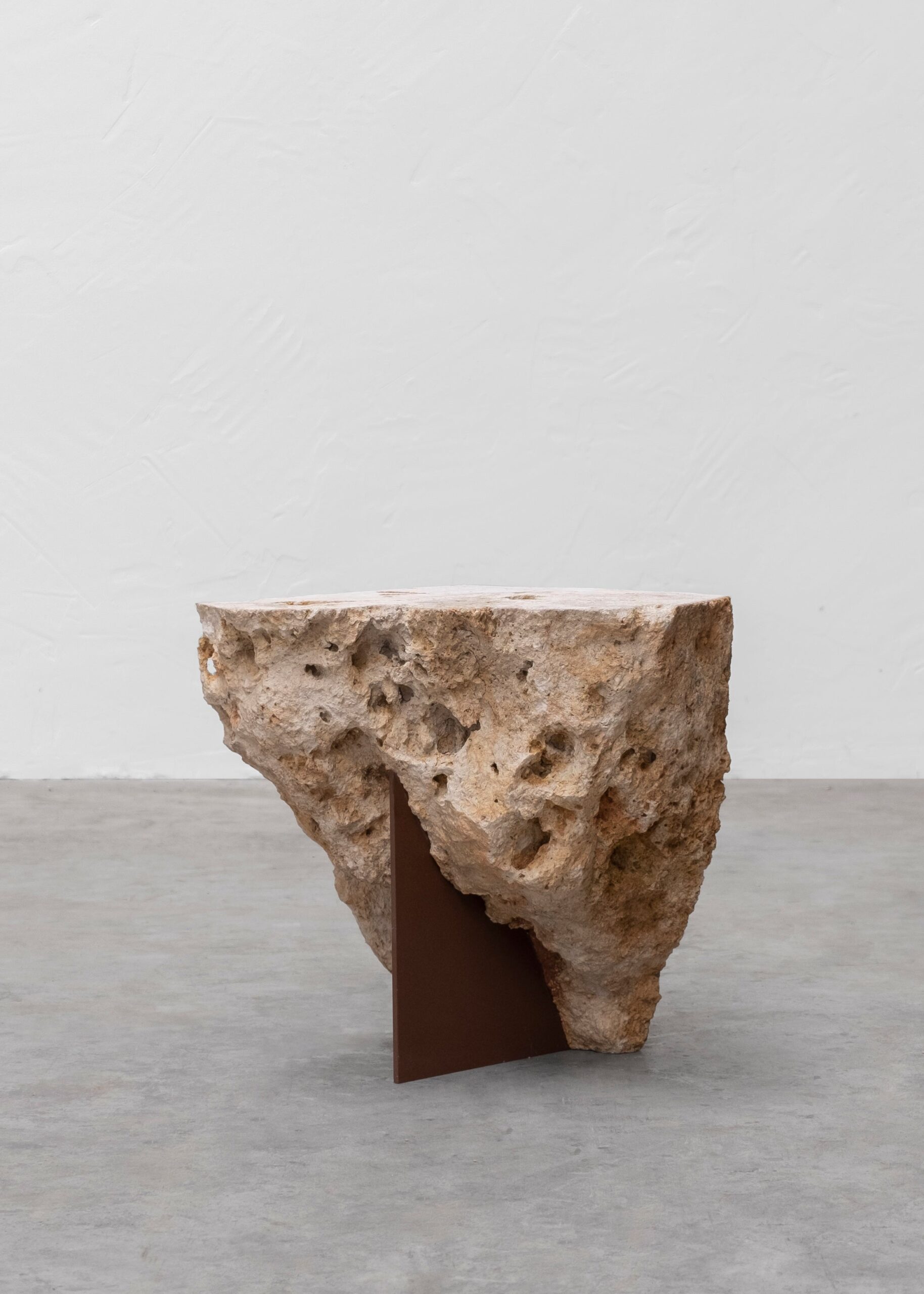Rough Natural Stone Side Table by Frederic Saulou 2