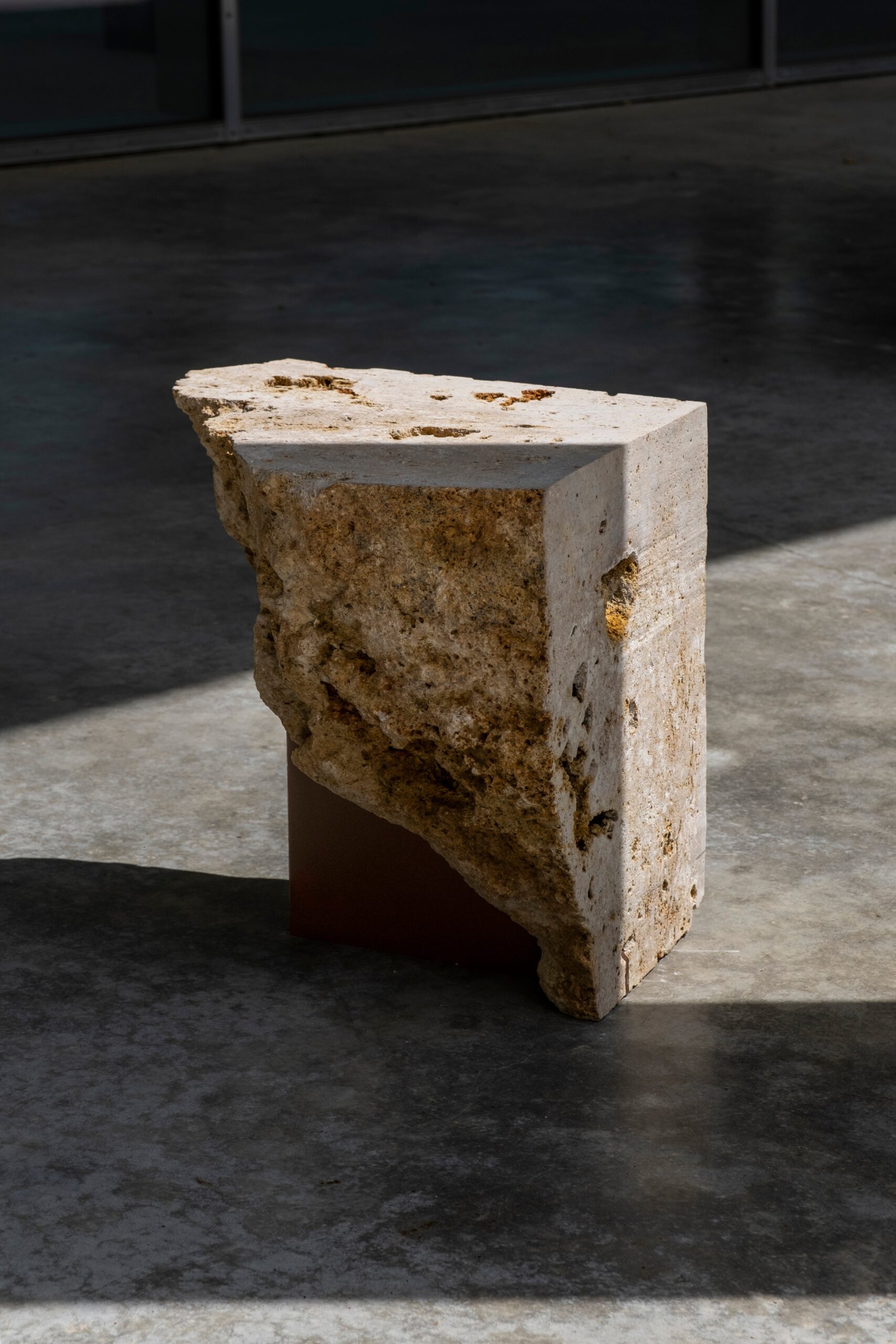 Rough Natural Stone Side Table by Frederic Saulou 4