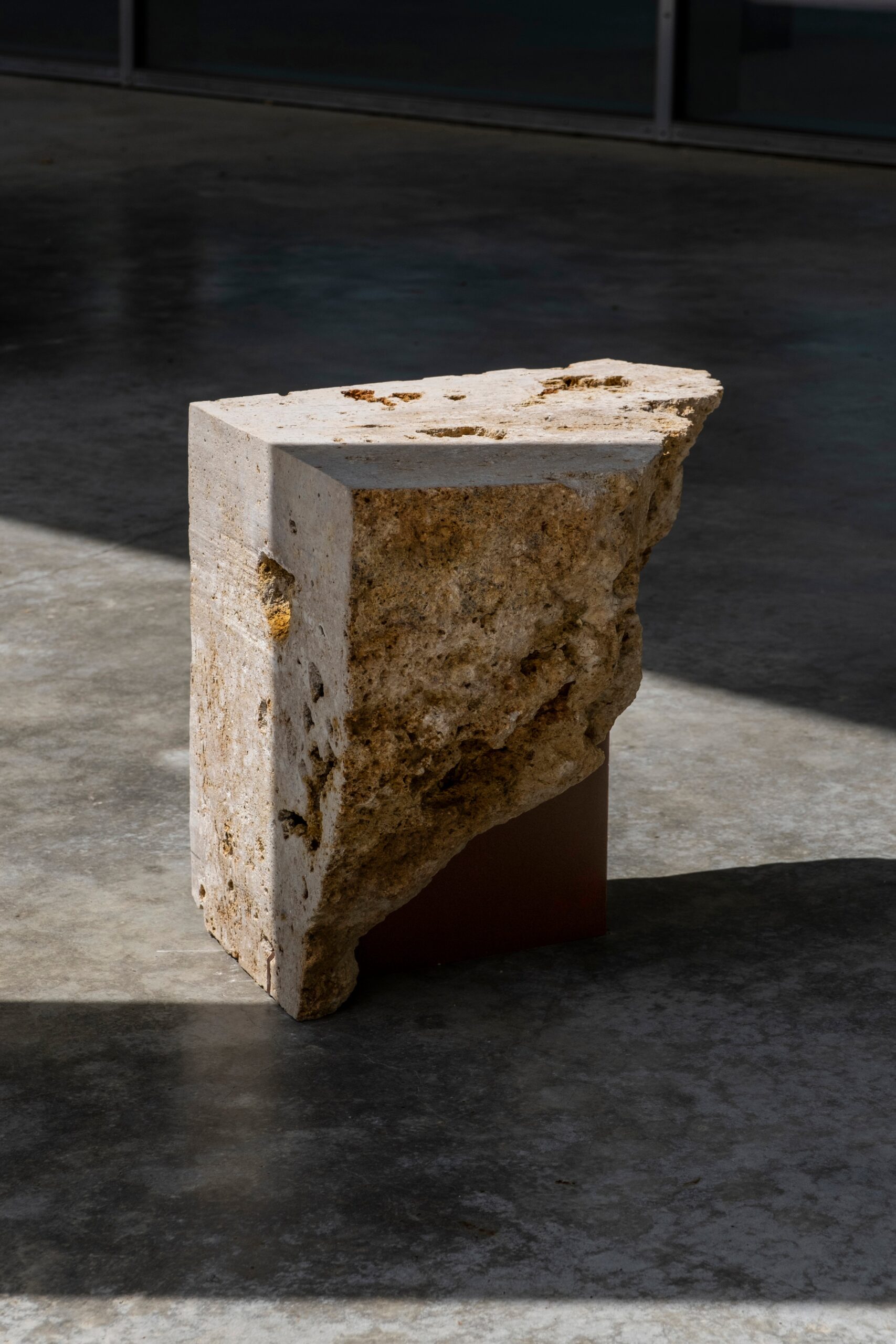 Rough Natural Stone Side Table by Frederic Saulou 5