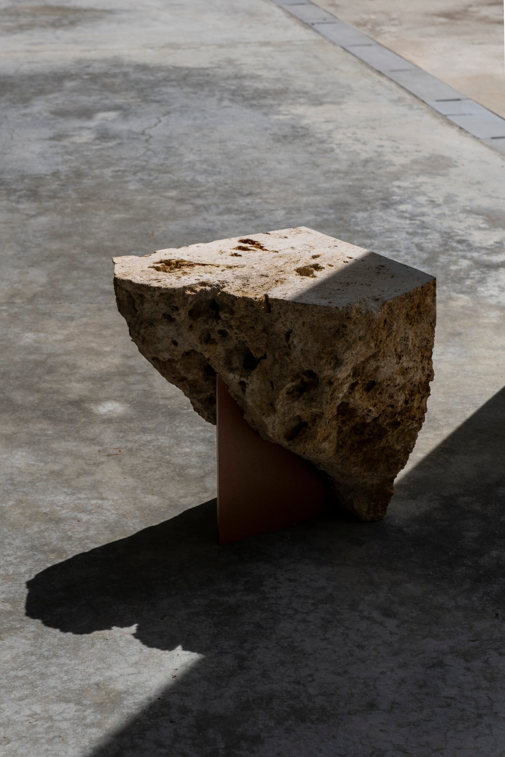 Rough Natural Stone Side Table by Frederic Saulou 6