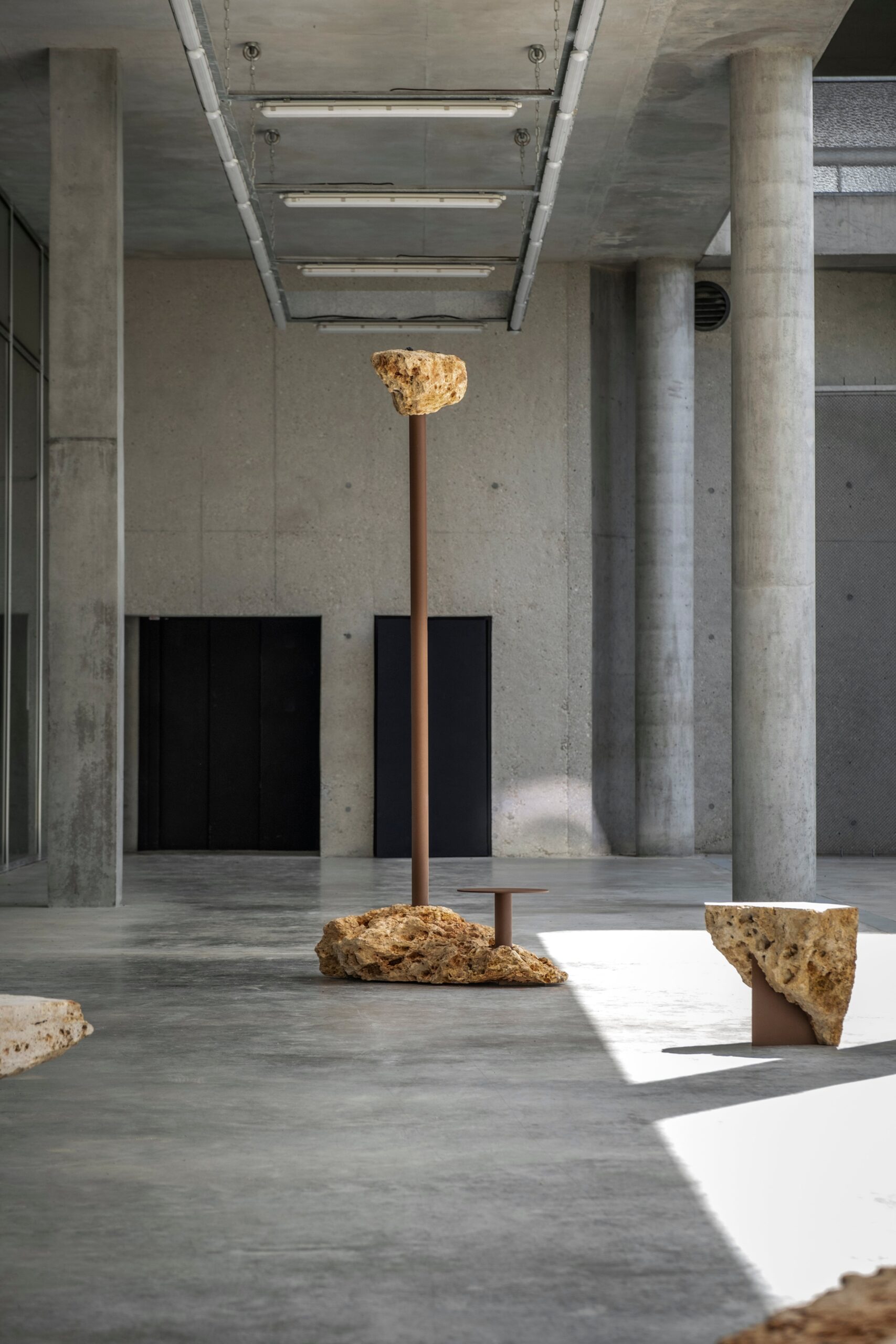 Rough Natural Stone Side Table by Frederic Saulou 9