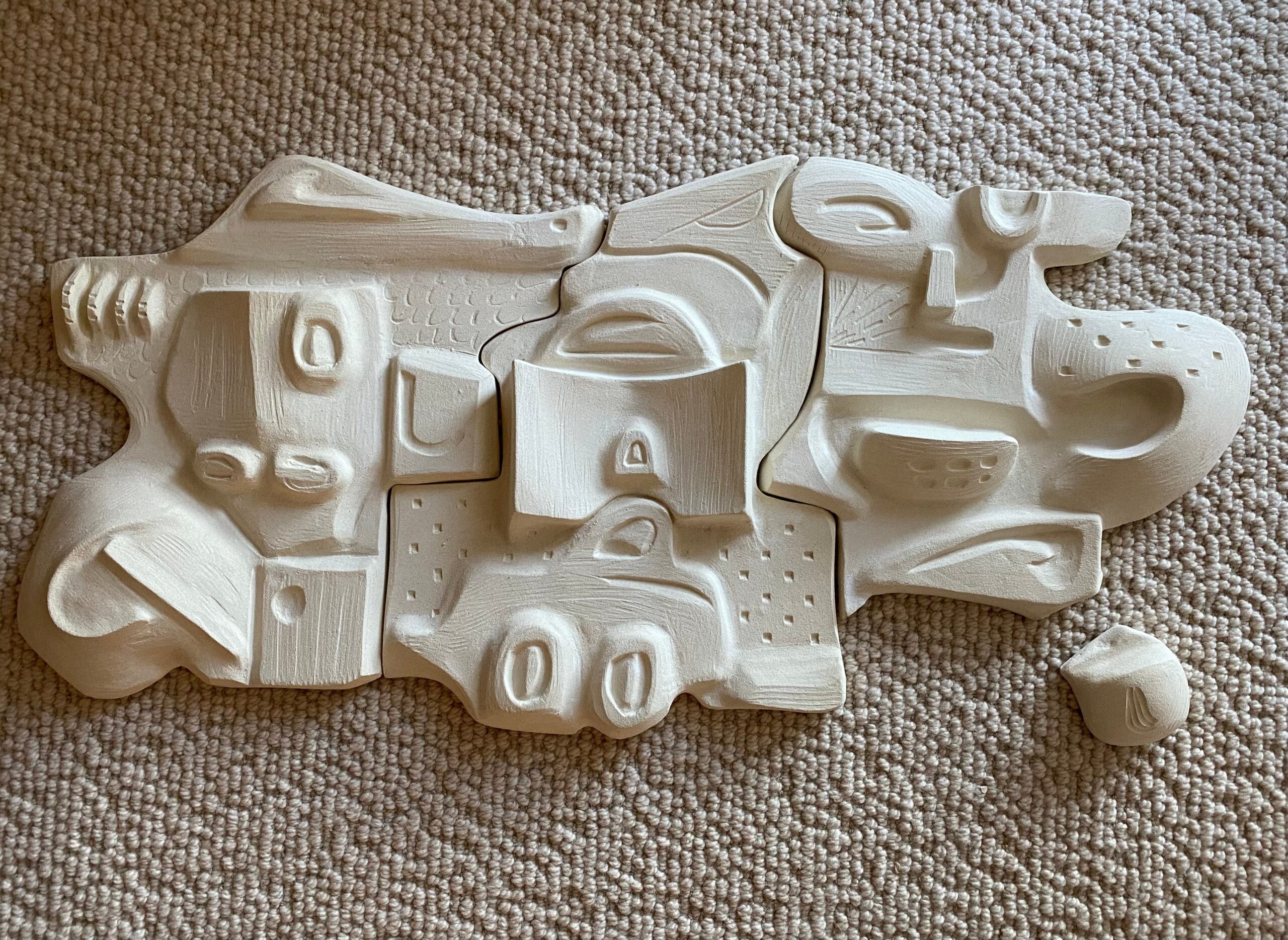 ST Tropez Mural by Olivia Cognet Ceramic Wall Sculpture Post Modern 6