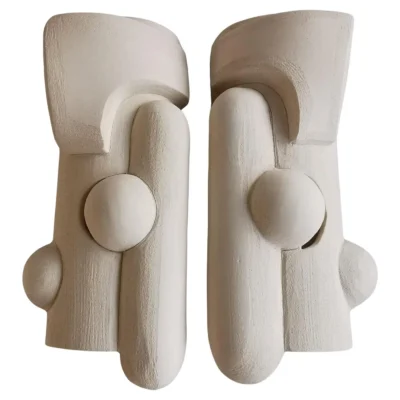 Set of 2 Bas Relief Sconces by Olivia Cognet
