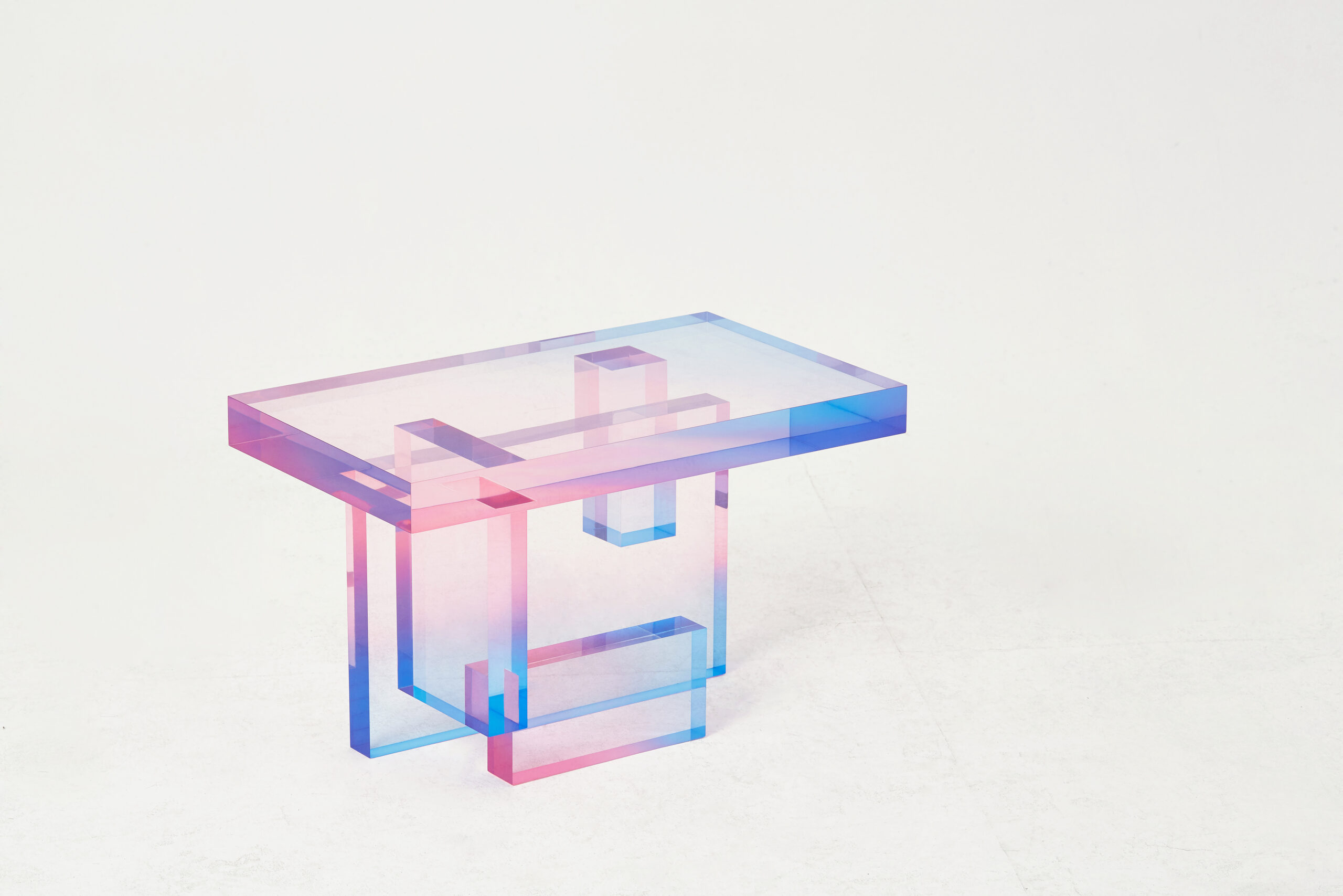 Tourmaline Gradient Sunset Crystal Contemporary Table 04 by Saerom Yoon 1