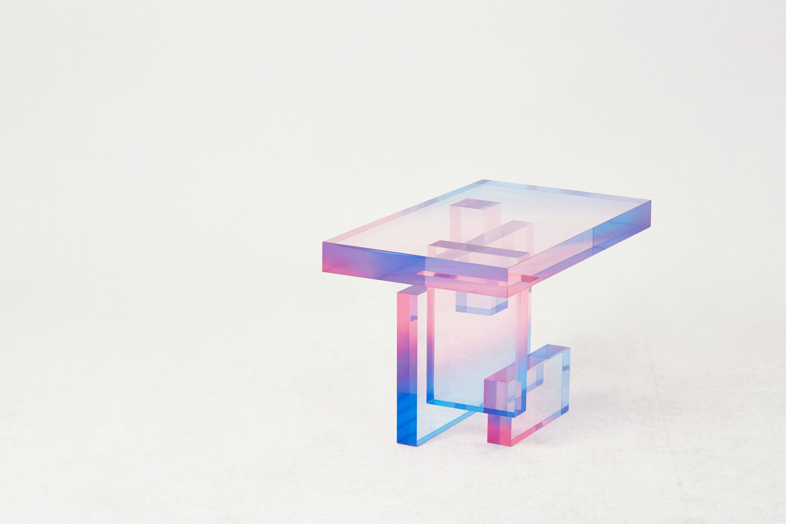 Tourmaline Gradient Sunset Crystal Contemporary Table 04 by Saerom Yoon 3
