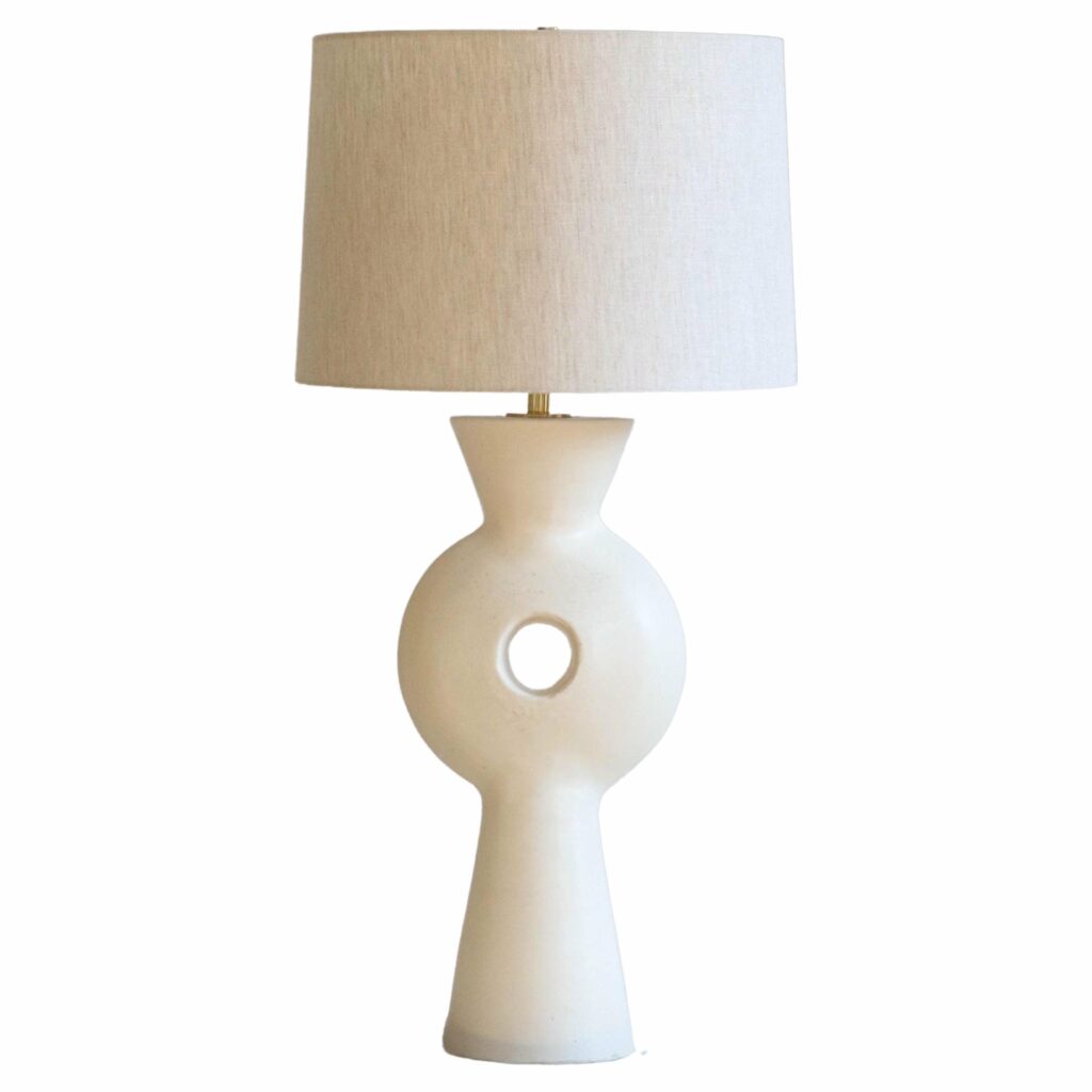 White Linus Table Lamp by Danny Kaplan Studio
