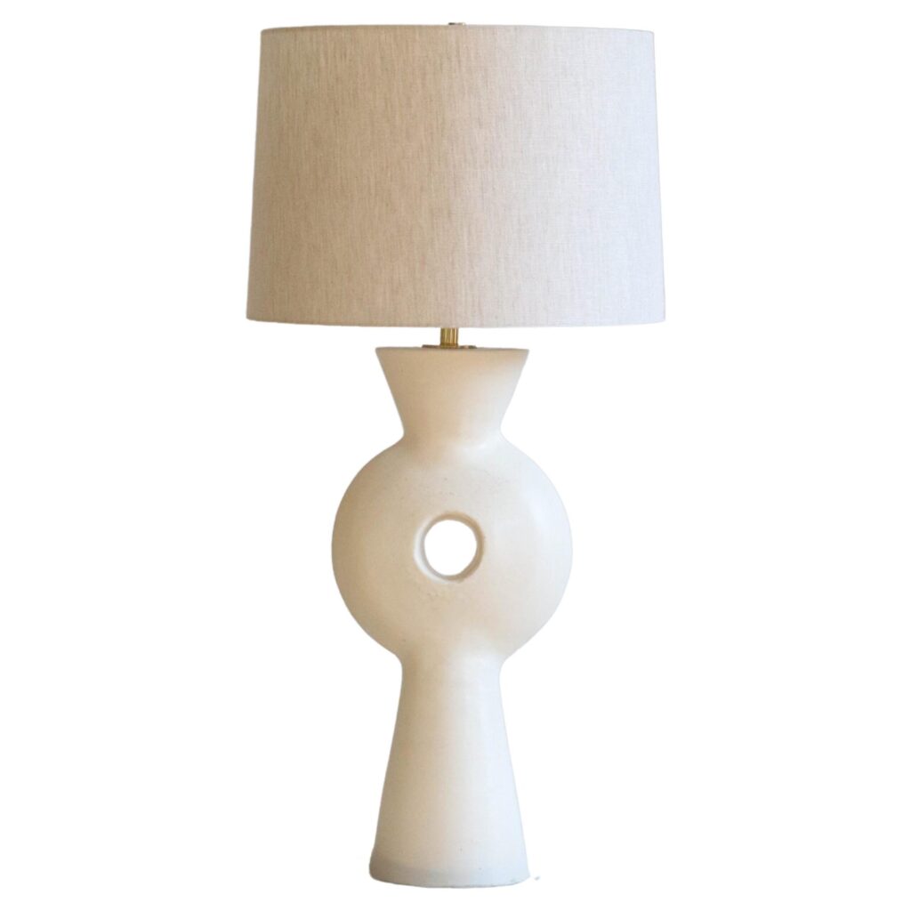 White Linus Table Lamp by Danny Kaplan Studio