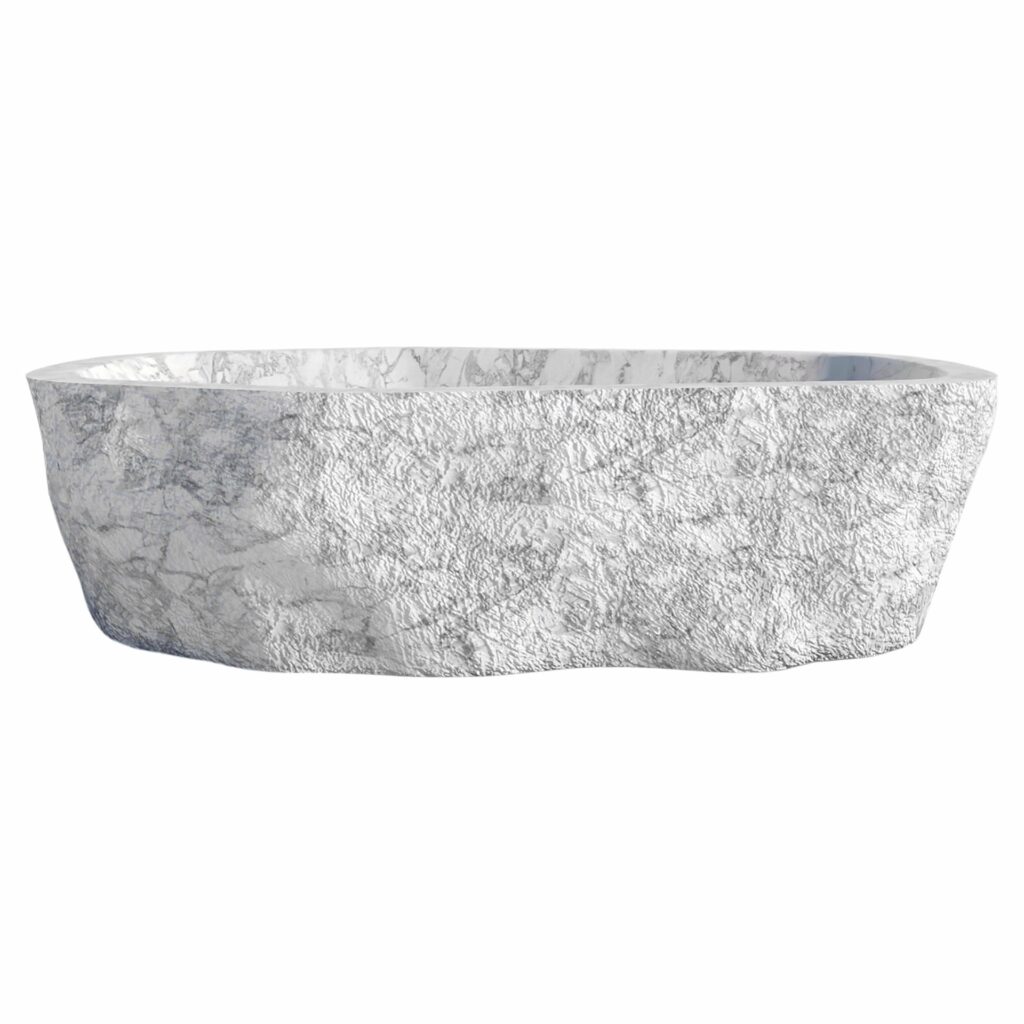 Baptiz White Marble Bath Tub by Andres Monnier 1
