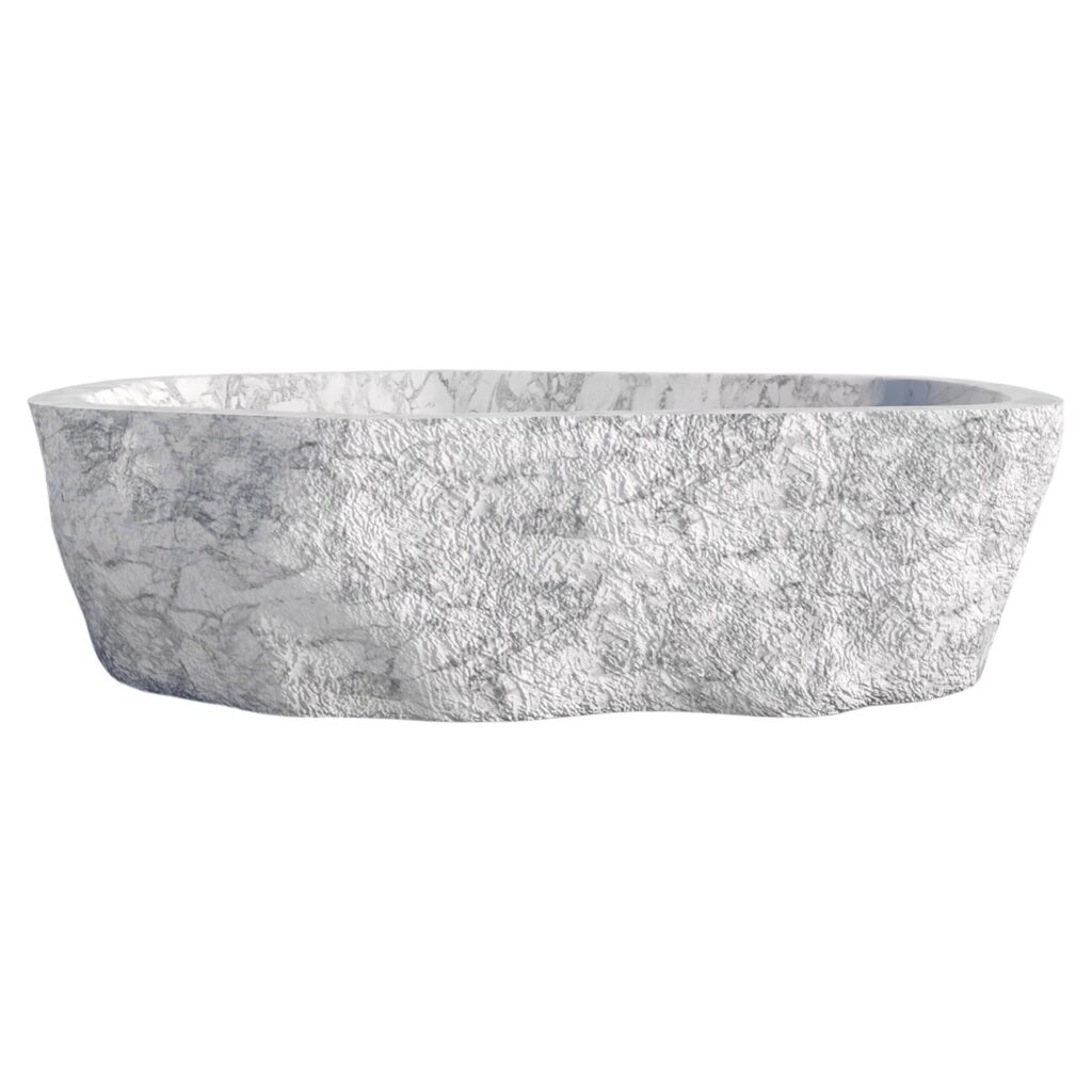 Baptiz White Marble Bath Tub by Andres Monnier 1