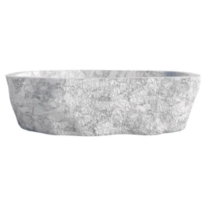 Baptiz White Marble Bath Tub by Andres Monnier