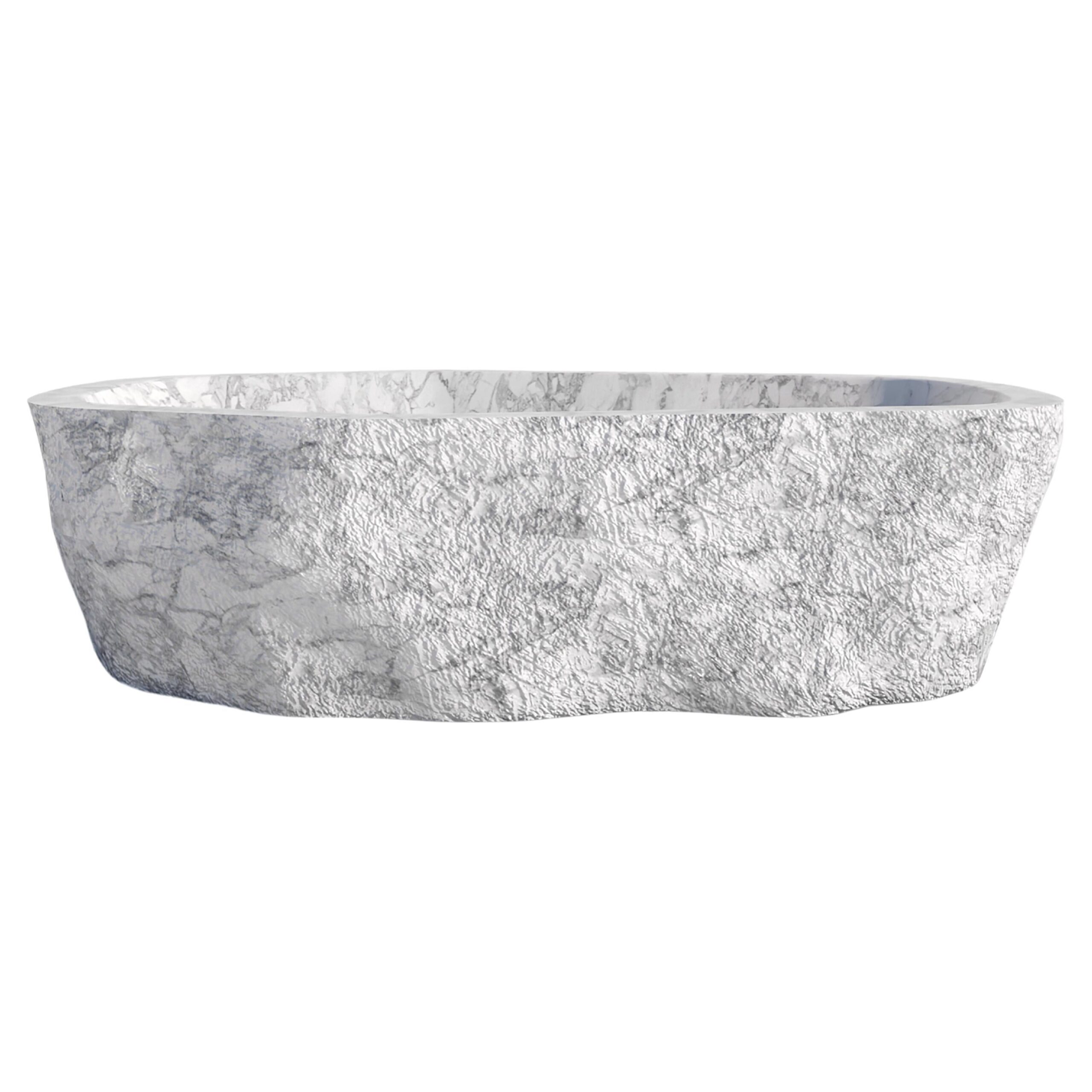 Baptiz White Marble Bath Tub by Andres Monnier 1