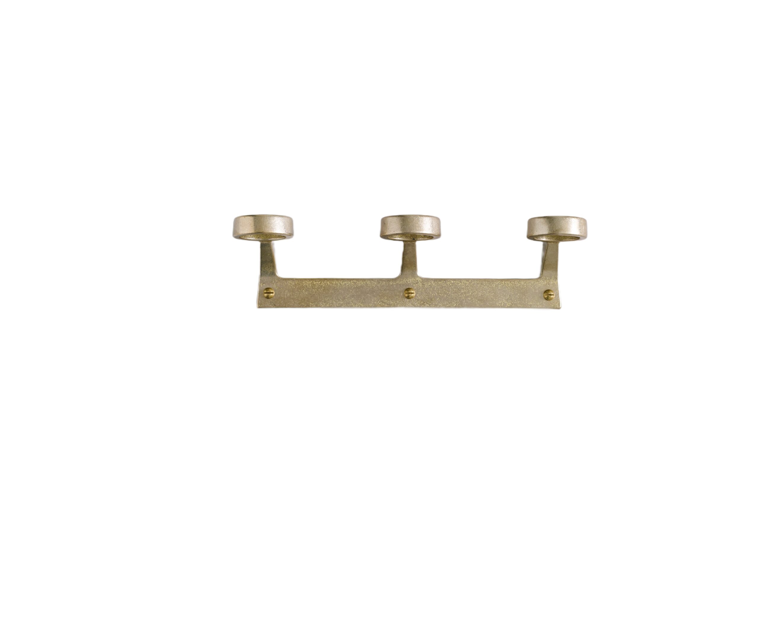 Contemporary Golden Brass Trio Bottle Bracket by Henry Wilson 1 1